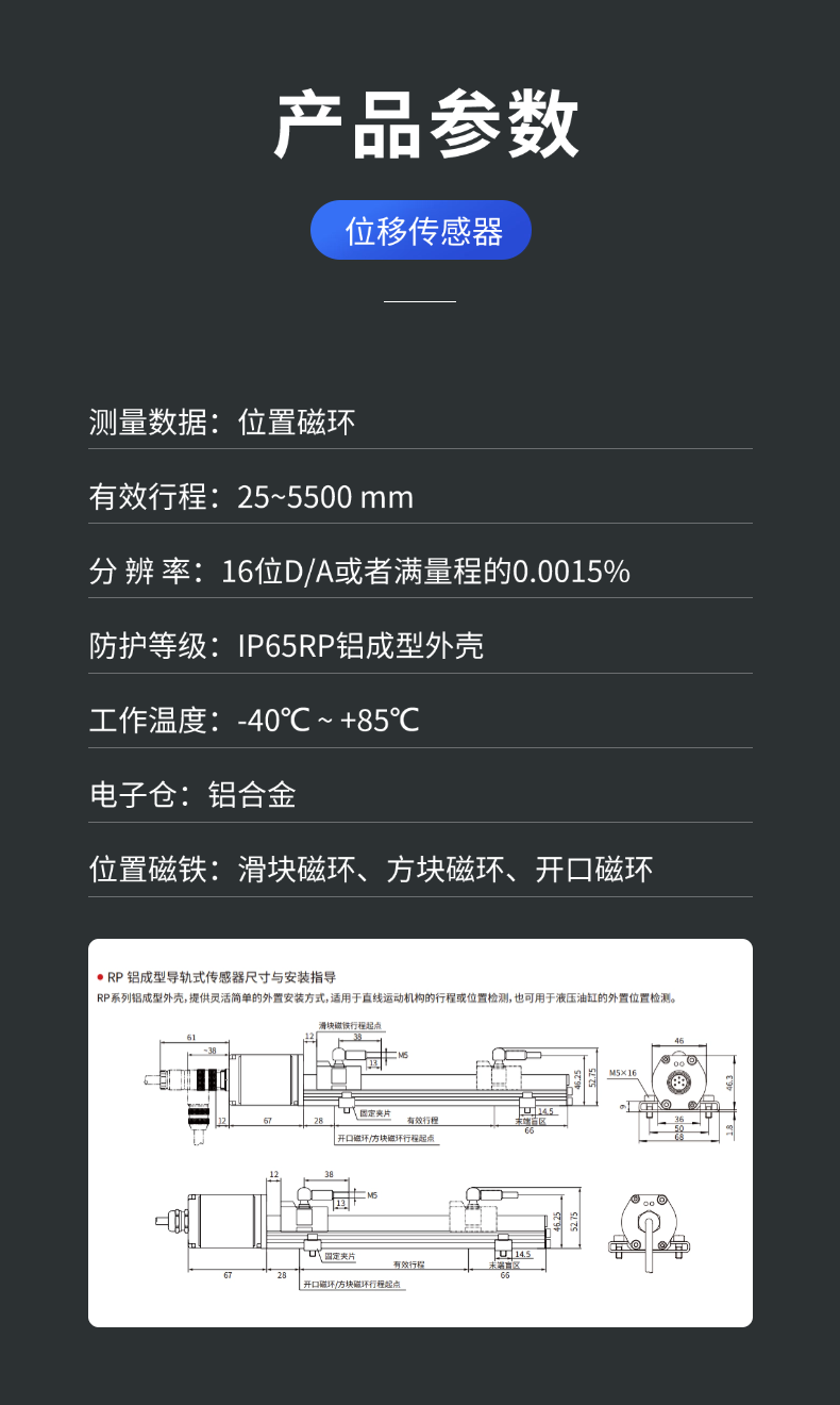 RP-模拟量+SSI+START磁致伸缩位移传感器(图10)